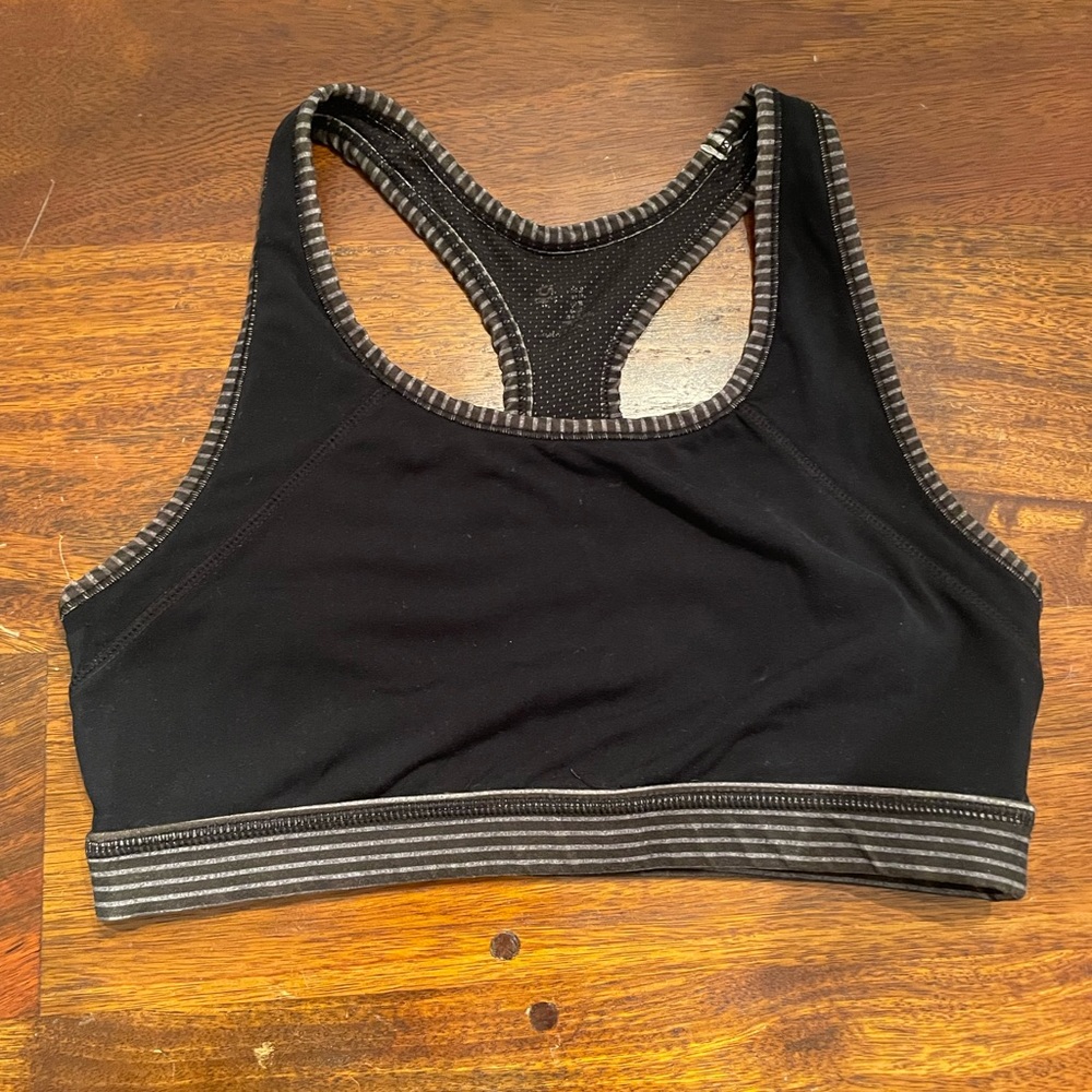 Gap Racerback Black and Gray Sports Bra